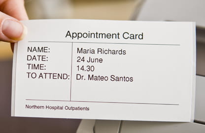 Appointment Card Label - Desktop C