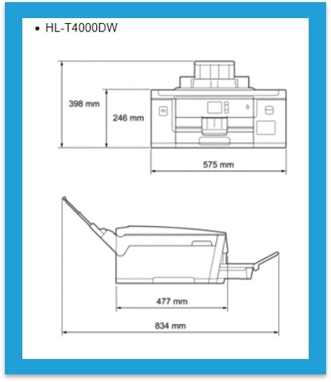 HL-T4000DW 크기